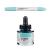 Royal Talens Pantone Dual Tip Blue Green Marker & Ink Refill Bottle - 3255