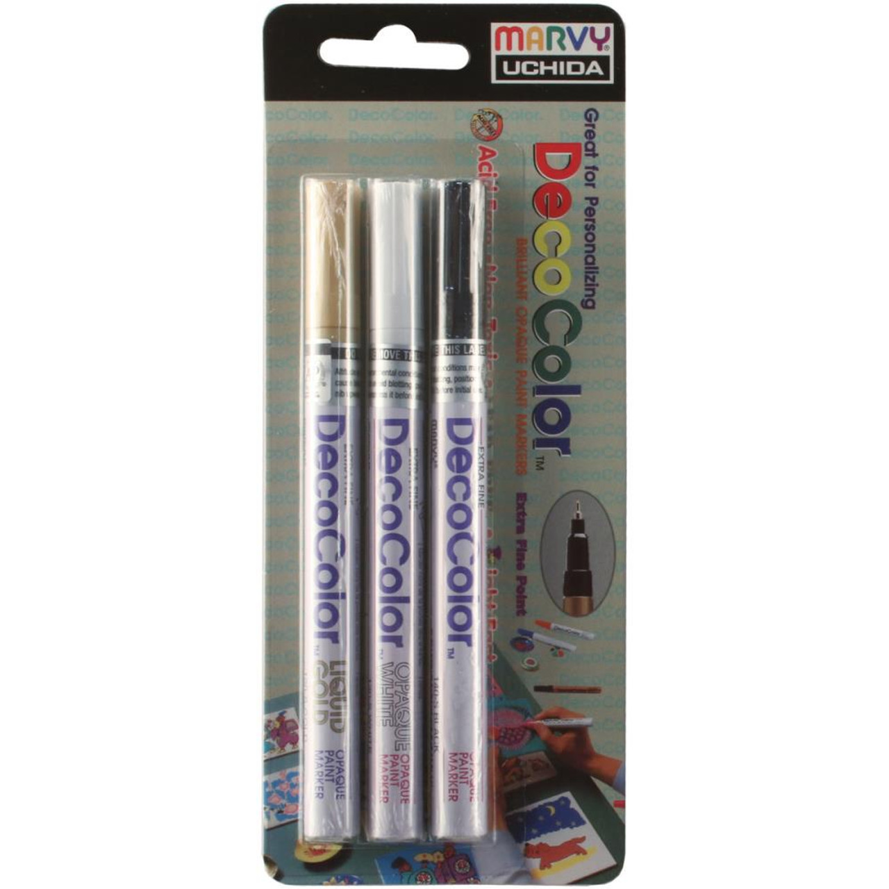 DecoColor Extra Fine Metallic Opaque Paint Marker-Liquid Silver, 1