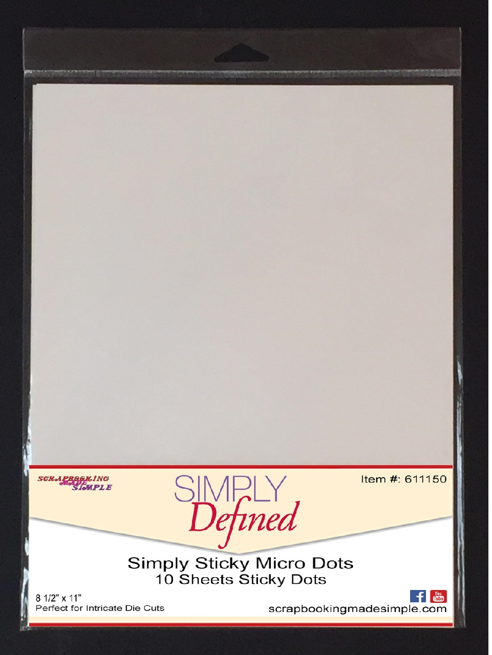 Simply Defined Sticky Micro Dots 10 Sheets/Pack - Scrapbooking