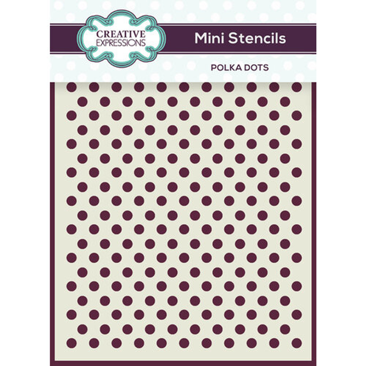 Creative Expressions Mini Stencil - Polka Dots - Scrapbooking Made Simple creative-expressions-mini-stencil-polka-dots-scrapbooking-made-simple