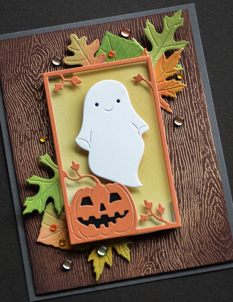 Poppystamps Dies by Memory Box Fanciful Fall Leaves Scrapbooking