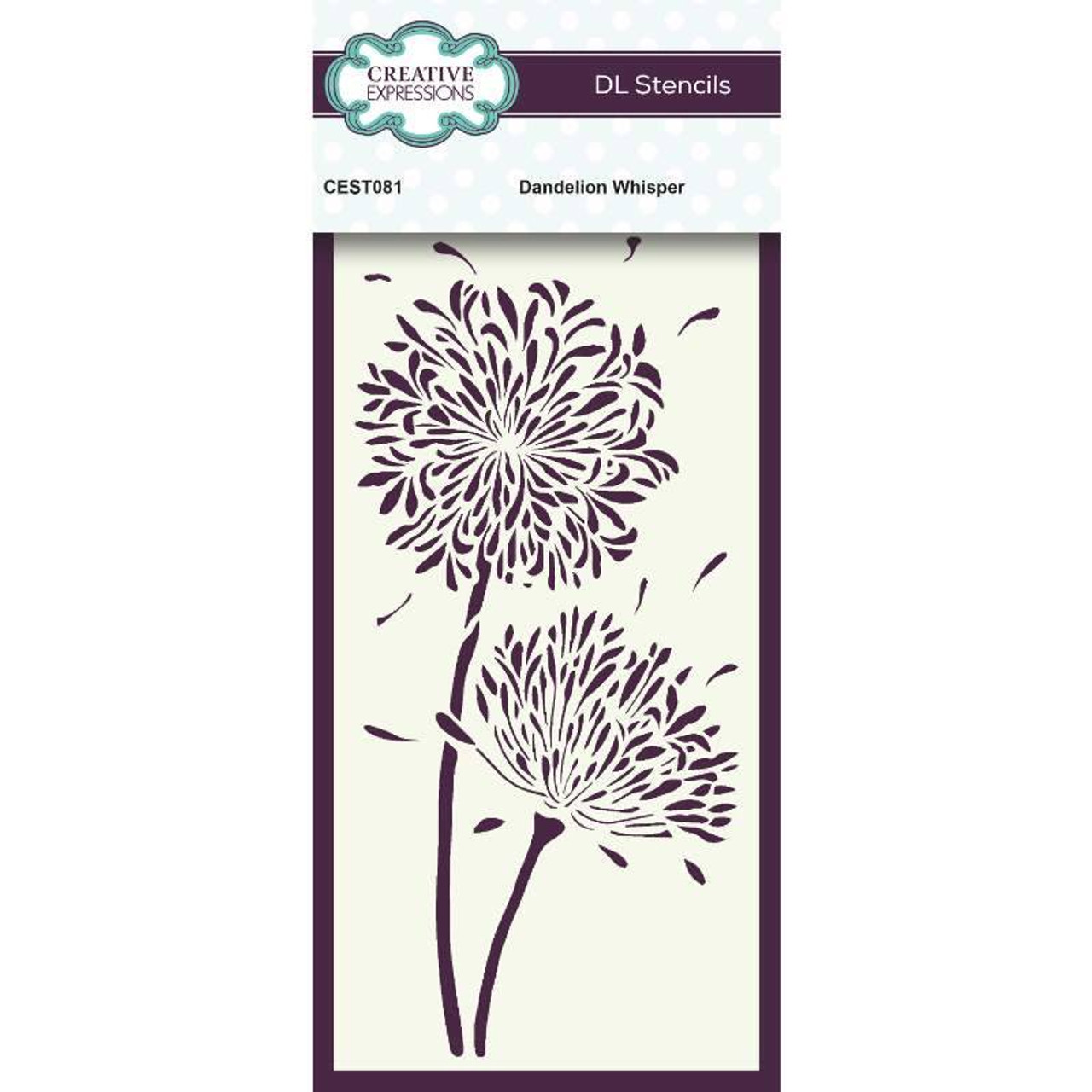 Creative Expressions 4x8 Stencil - Dandelion Whisper - Scrapbooking Made Simple creative-expressions-4x8-stencil-dandelion-whisper-scrapbooking-made-simple