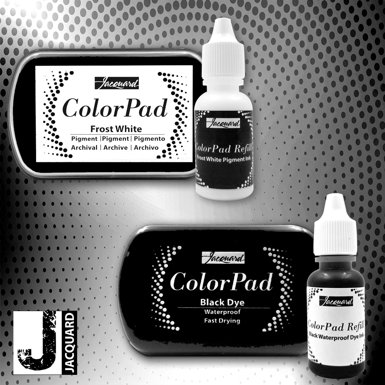 Jacquard Colorpad Ink Pad & Refill 4 Pack Bundle - Scrapbooking