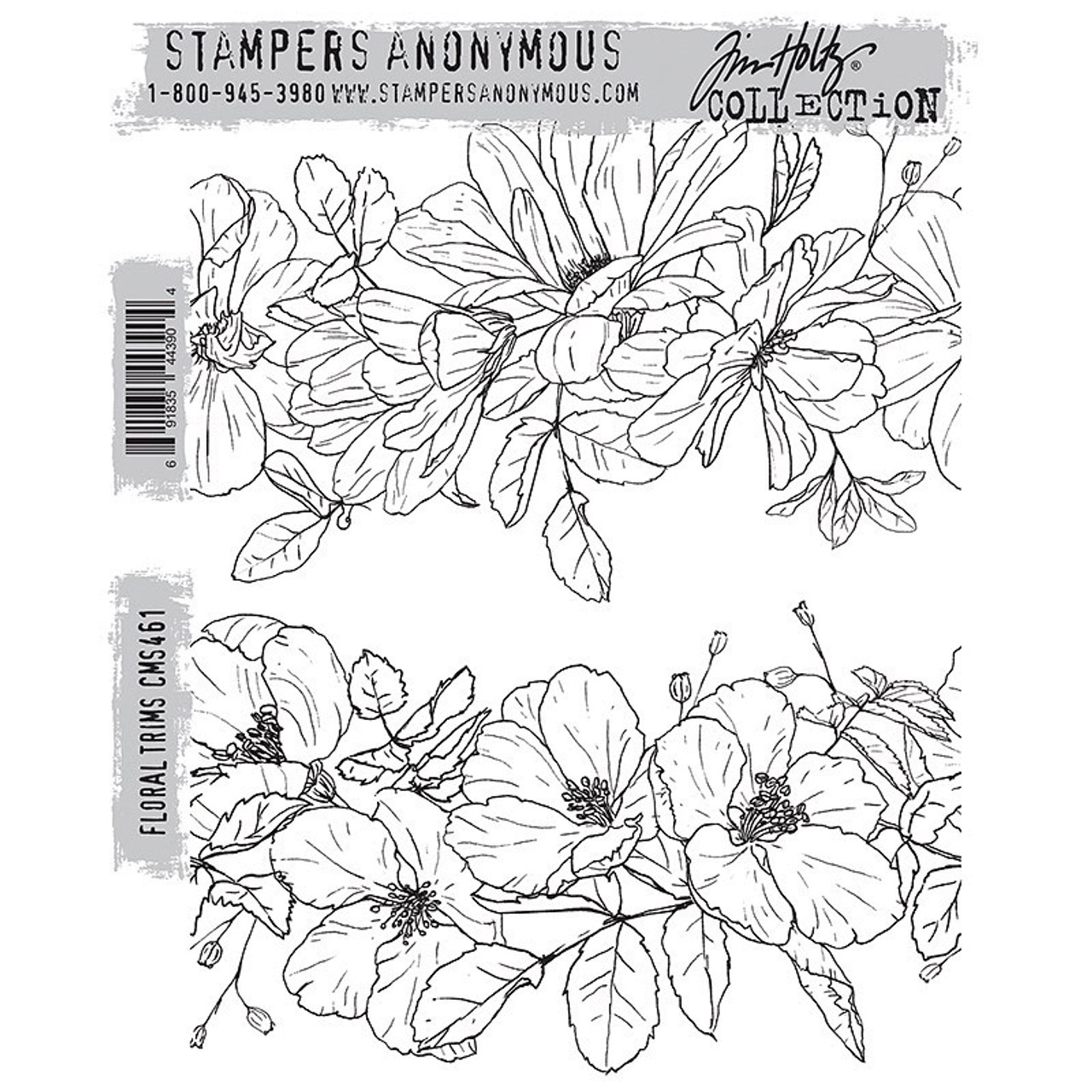 Tim Holtz Cling Rubber Stamps Floral Trims CMS461 – Simon Says Stamp