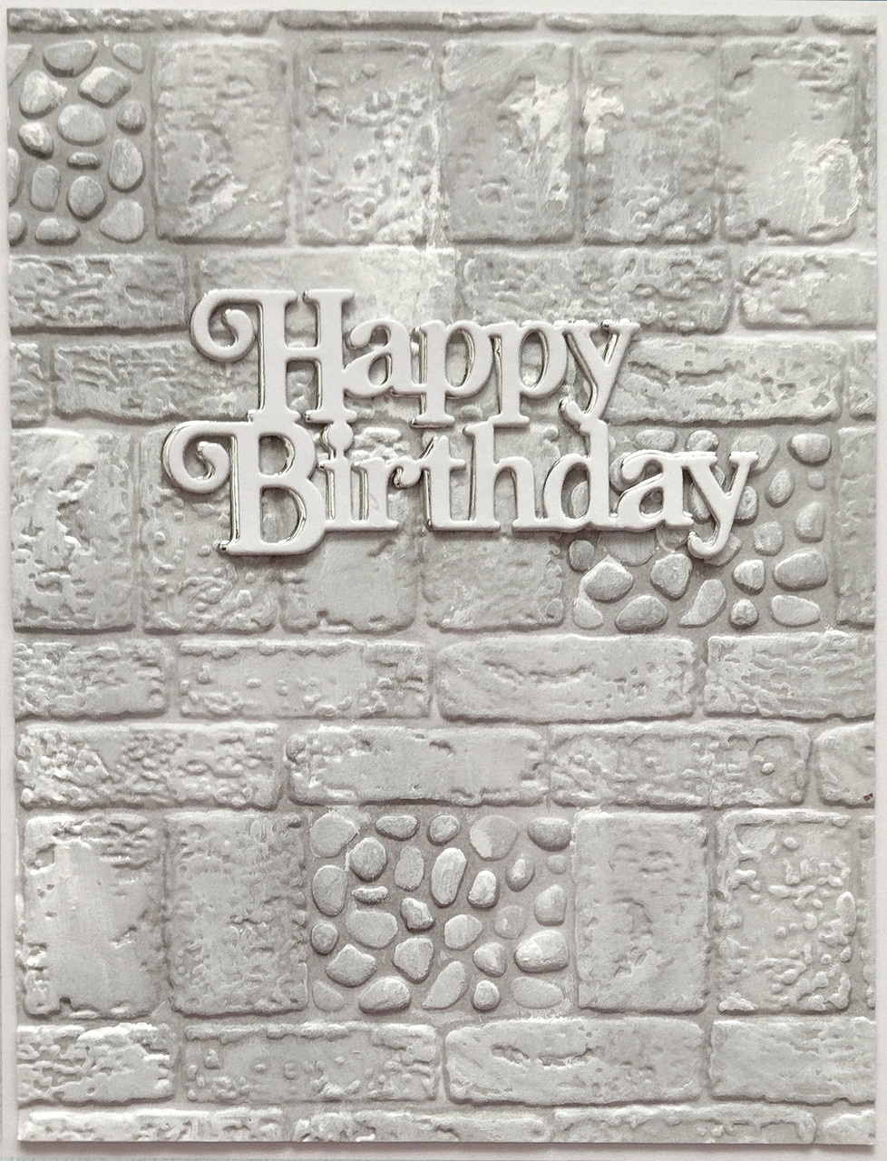 Creative Expressions 8x8in 3D Embossing Folder Brick Wall