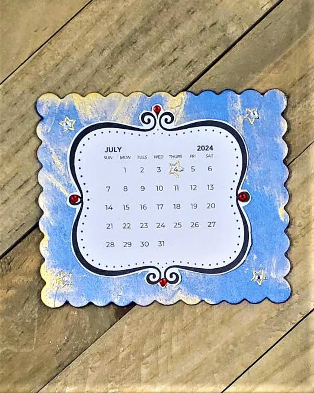 2024 Premade - Unaltered 8x8 Blank Scrapbook Calendar