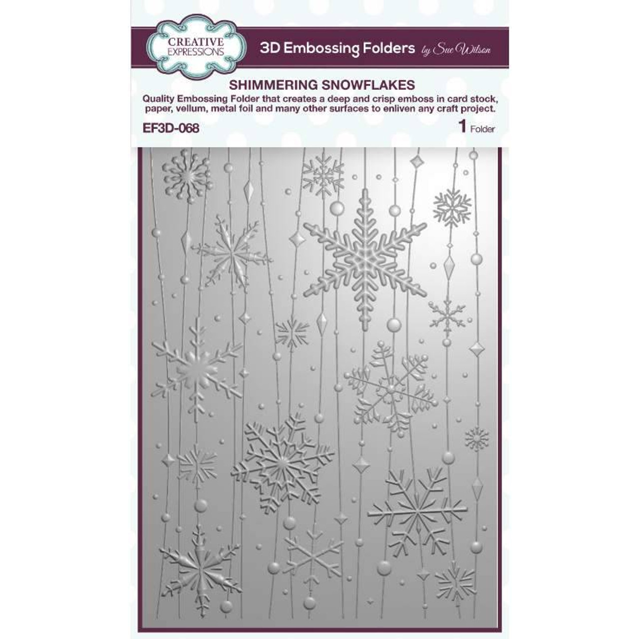 Creative Expressions 5x7in 3D Embossing Folders - Shimmering