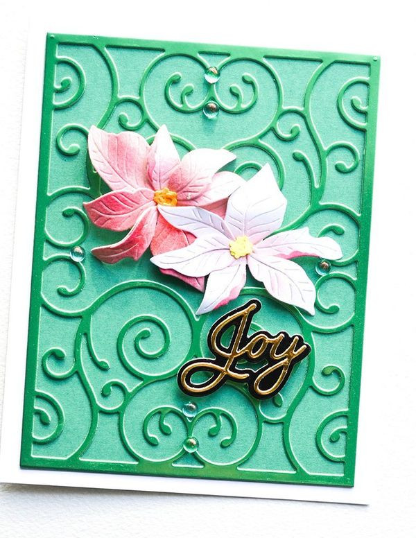 Memory Box Dies Poinsettia Stem Scrapbooking Made Simple