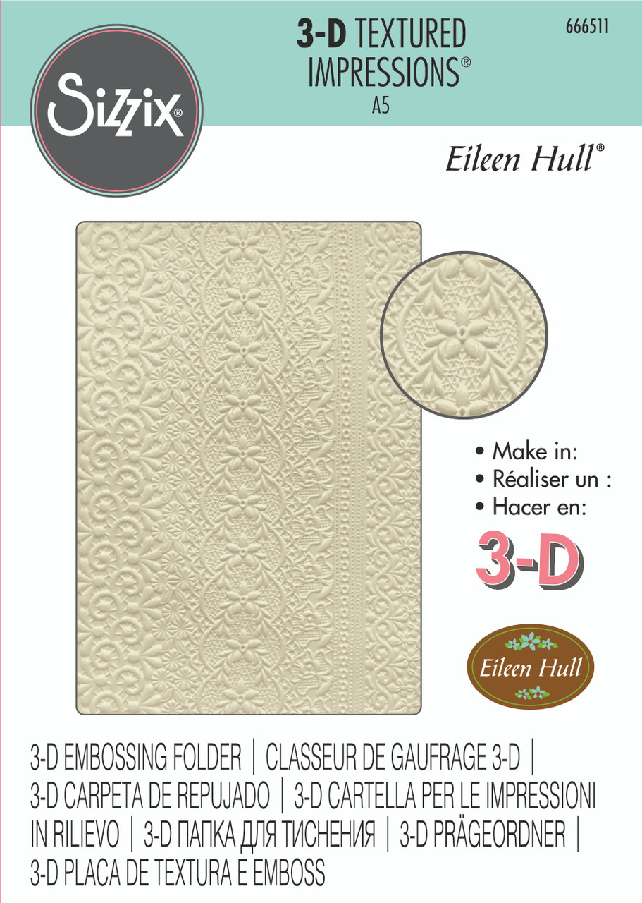 Sizzix 3D Textured Impressions A5 Embossing Folder by Eileen Hull 