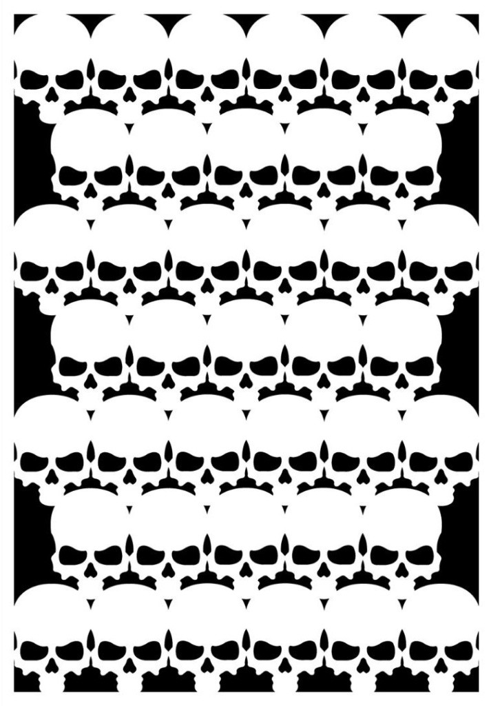 skull stencil simple