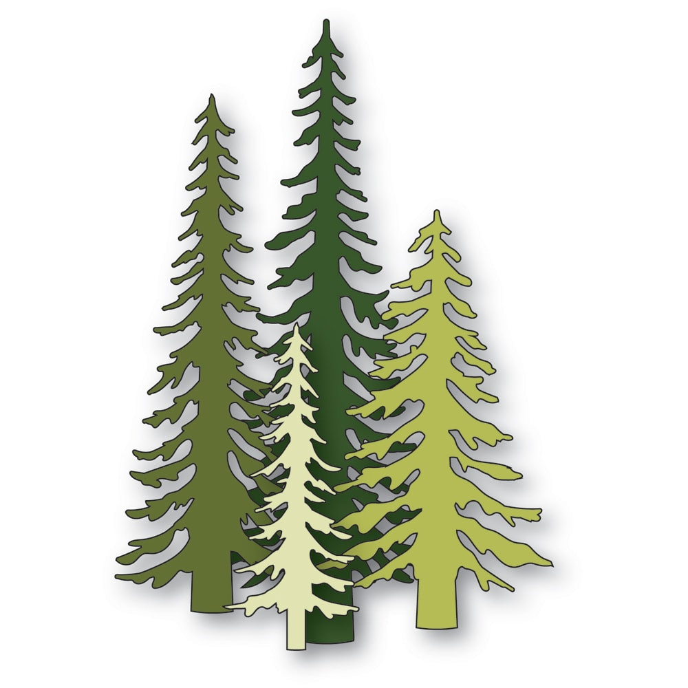 Memory Box Dies - Tall Evergreen Trees - Scrapbooking Made Simple