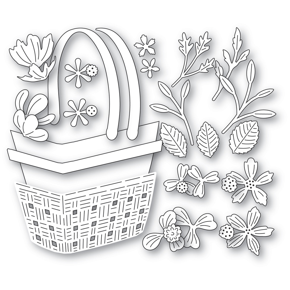 Memory Box Craft Dies - Woven Flower Basket - Scrapbooking Made Simple