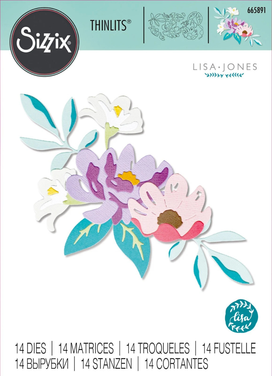 Sizzix Thinlits Die Set 14PK by Lisa Jones - Layered Summer