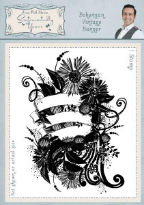 Creative Expressions  Sentimentally Yours Rubber Stamps By Phill Martin - Bohemian Vintage Banner A6