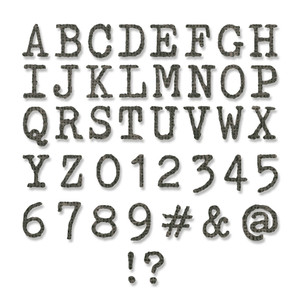 Sizzix Thinlits Die Set 133PK by Tim Holtz - Alphanumeric Tiny Type Upper