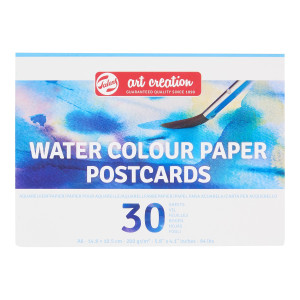 Royal Talens Art Creation Water Colour Paper Postcards  - 30 Pk White