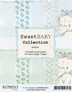 Reprint 6x6in Paper Pad - Sweet Baby Blue