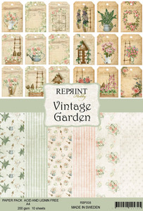 Reprint A4 Paper Pack Collections - Vintage Garden