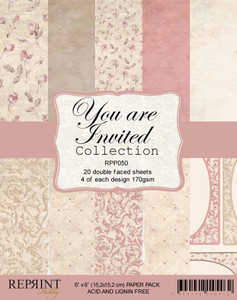 Reprint 6x6in Paper Pad - You Are Invited