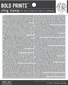 Hero Arts 6 x 6 Bold Prints Stamps - Novel Prose