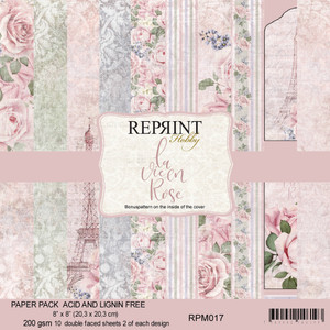 Reprint 8x8in Paper Pad Collection Pack - La Vie en Rose