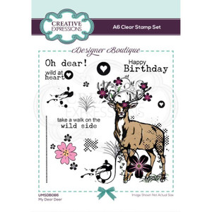 Creative Expressions Designer Boutique A6 Clear Stamp Set - My Dear Deer