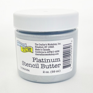 The Crafters Workshop Stencil Butter 2oz Jar - Platinum
