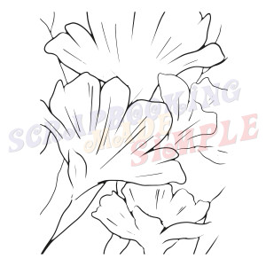 Simply Defined JAN 2023 Release Stamp Only - Secret Garden, Winding Poppies