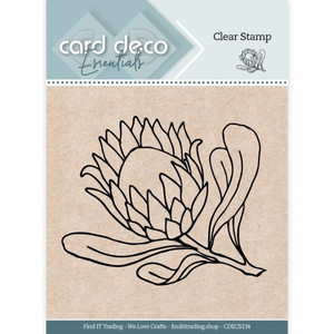 Find-It Trading Card Deco Essentials Clear Stamp - Protea