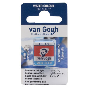 Royal Talens Van Gogh Watercolor Half Pan - Permanent Red Light Royal Talens Van Gogh Watercolor Half Pan - Permanent Red Light