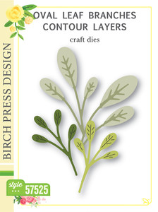 Memory Box Birch Press Design Dies - Oval Leaf Branches Contour Layers Memory Box Birch Press Design Dies - Oval Leaf Branches Contour Layers