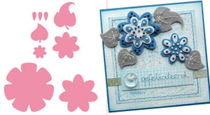 Marianne Design Die & Stamp Set - Flower & Leaves