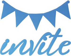 Couture Creations Dies - Invite Sentiment & Banner