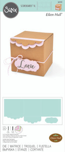 Sizzix ScoreBoards XL Die by Eileen Hull - Gift Box with Scallop Edges & Label