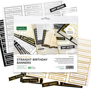 Katy Sue Designs Foiled & Die-cut 4PK - Straight Birthday Banners