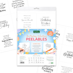 Katy Sue Designs Peelables Verses, 72 Stickers - Birthday Selection