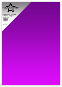 Paper Favourites Mirror Card Matte Finish A4 5 sheets, 250gsm - Purple Mist Paper Favourites Mirror Card Matte Finish A4 5 sheets, 250gsm - Purple Mist