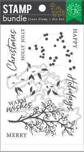 Hero Arts Stamps & Dies Combo - Color Layering Holly Branch