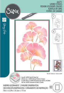 Sizzix A5 Stencils  2PK by Stacey Park - Cosmopolitan, Inspire Adornment Sizzix A5 Stencils  2PK by Stacey Park - Cosmopolitan, Inspire Adornment