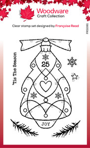 Woodware Clear Singles 4x6in Stamp Set - Glass Tree