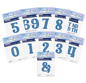 Hunkydory Crafts Moonstone Dies 11 Pack Bundle - Delightfully Dotty Numbers & Ordinals