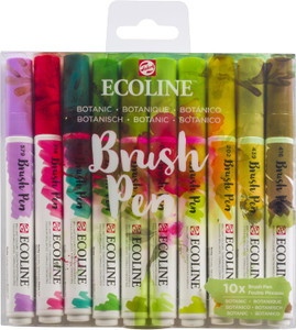 Royal Talens Ecoline Watercolour Brushpen Set 10 - Botanic Royal Talens Ecoline Watercolour Brushpen Set 10 - Botanic