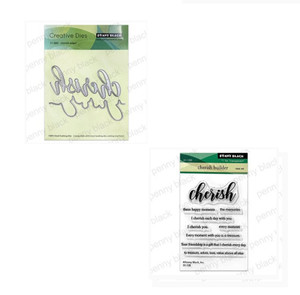 Penny Black Clear Stamps and Dies Set - Cherish Builder &  Edger Penny Black Clear Stamps and Dies Set - Cherish Builder &  Edger