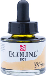 Royal Talens Ecoline Liquid Watercolour, 30ml Pipette Jar - Gold (801) Royal Talens Ecoline Liquid Watercolour, 30ml Pipette Jar - Gold (801)