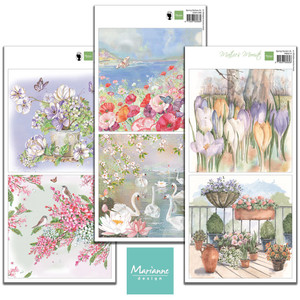 Marianne Design XL Cutting Sheet 3 Pack Bundle - Spring Time
