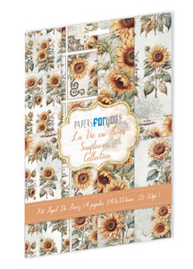 Papers For You 21x12in Rice Paper 4 Pack - La Vie en Fleurs, Sunflowers II