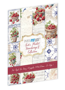 Papers For You 21x12in Rice Paper 4 Pack - Fruit's Market, Strawberry II