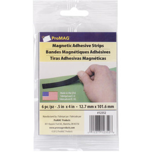 ProMag Adhesive Magnet Strips 6/Pkg