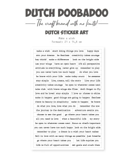 Dutch Doobadoo Dutch Sticker A5, Ivory - Make A Wish