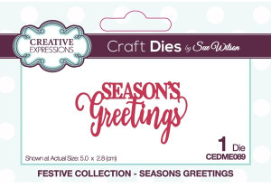 Creative Expressions Craft Die - Seasons Greetings